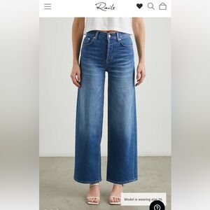 NWT Rails the Getty high rise wide leg size 26 dark denim wash